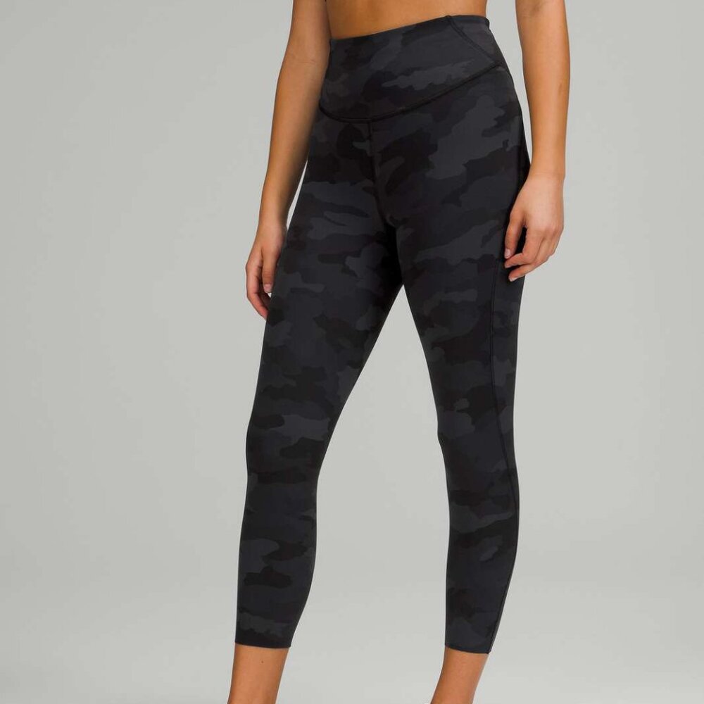 Lululemon Base Pace High-Rise Crop 23" Women’s Size 4 Camo Deep‎ Coal Multi
